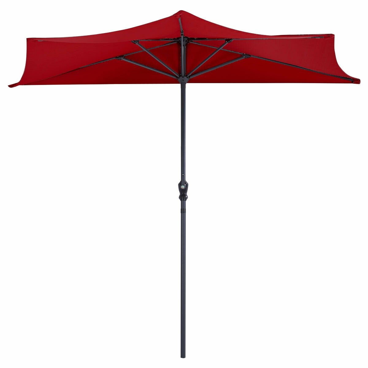 9Ft Patio Bistro Half Round Umbrella , Dark Red Outdoor Umbrellas   at Gallery Canada