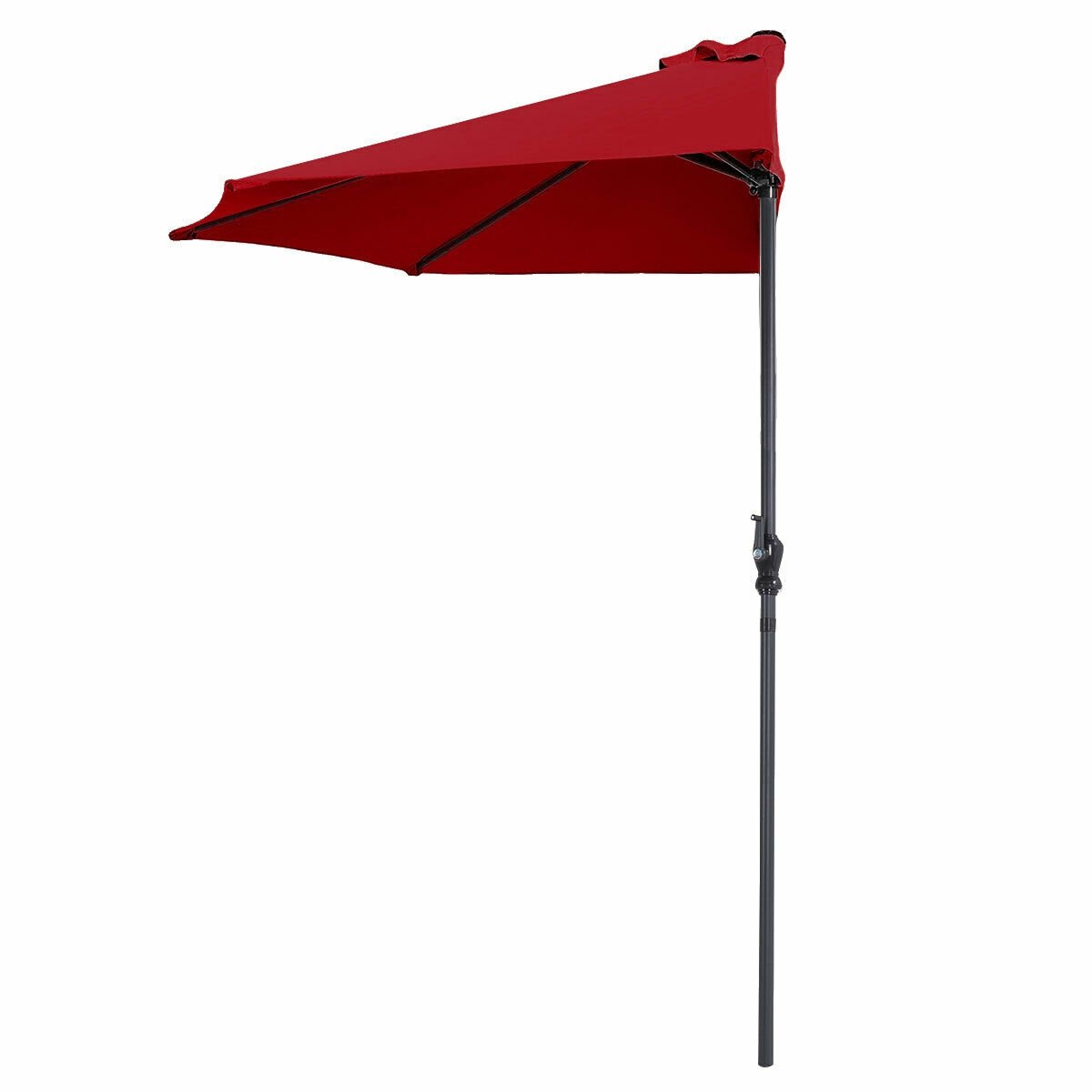 9Ft Patio Bistro Half Round Umbrella , Dark Red Outdoor Umbrellas   at Gallery Canada