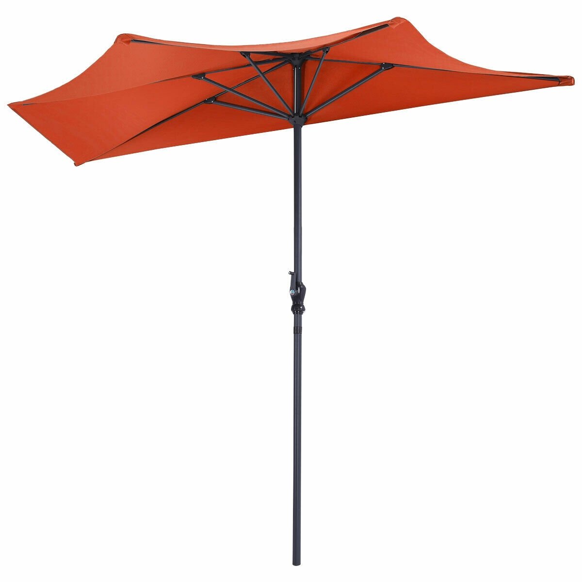 9Ft Patio Bistro Half Round Umbrella , Orange Outdoor Umbrellas   at Gallery Canada