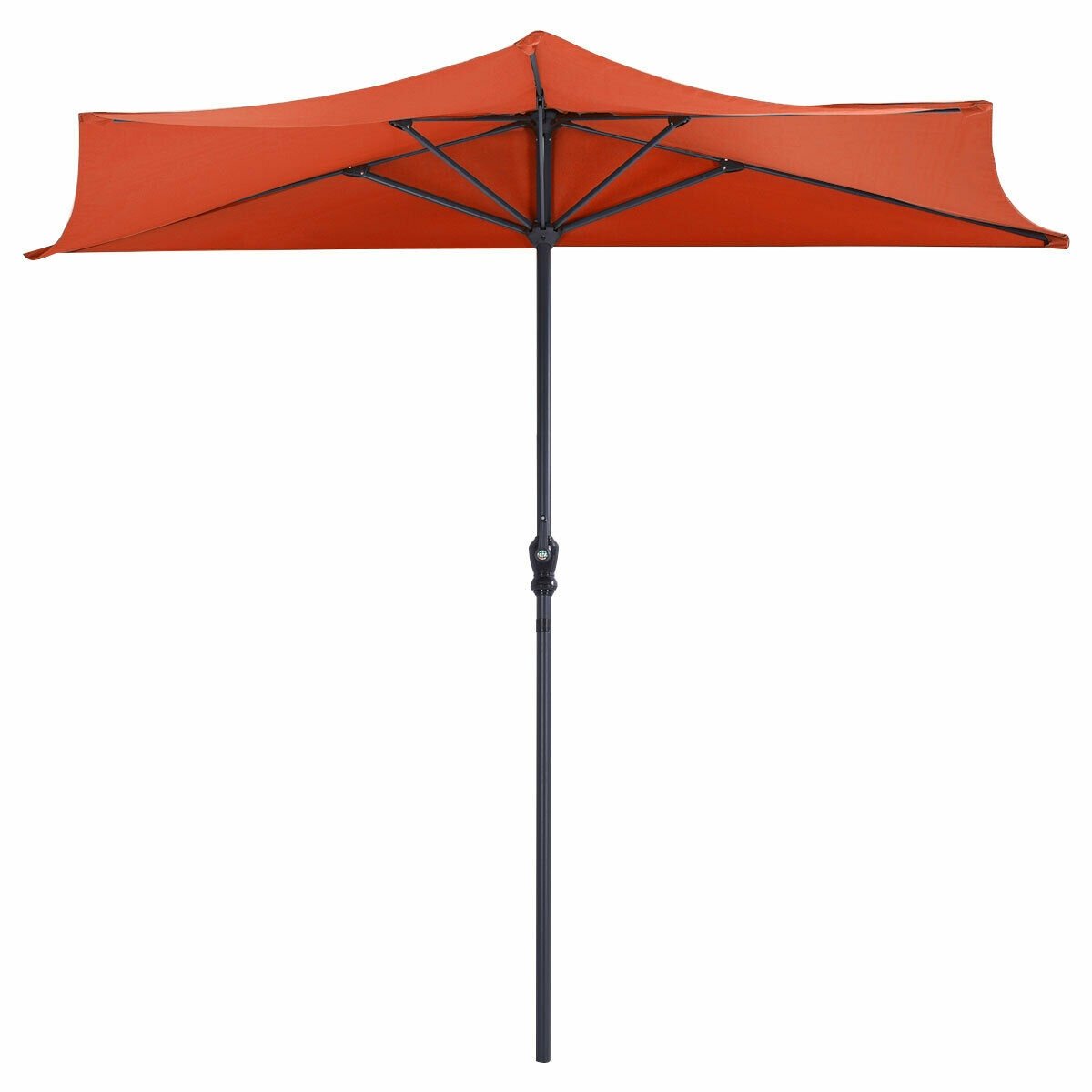 9Ft Patio Bistro Half Round Umbrella , Orange Outdoor Umbrellas   at Gallery Canada