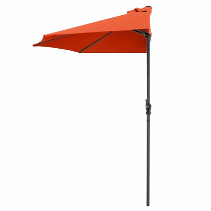 9Ft Patio Bistro Half Round Umbrella , Orange Outdoor Umbrellas   at Gallery Canada