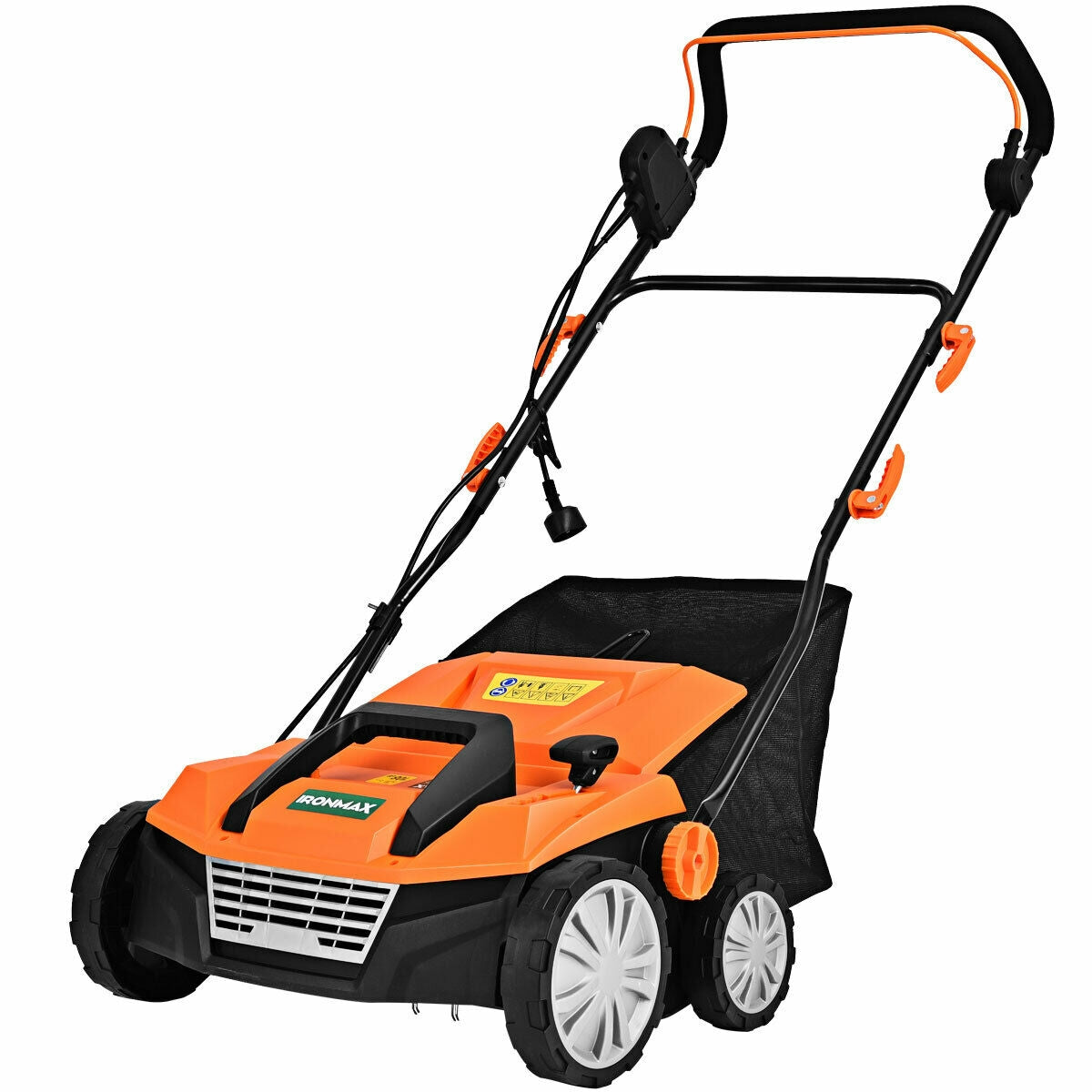 15 Inch 13 Amp Electric Scarifier with Collection Bag and Removable Blades, Orange Garden Tools Orange at Gallery Canada