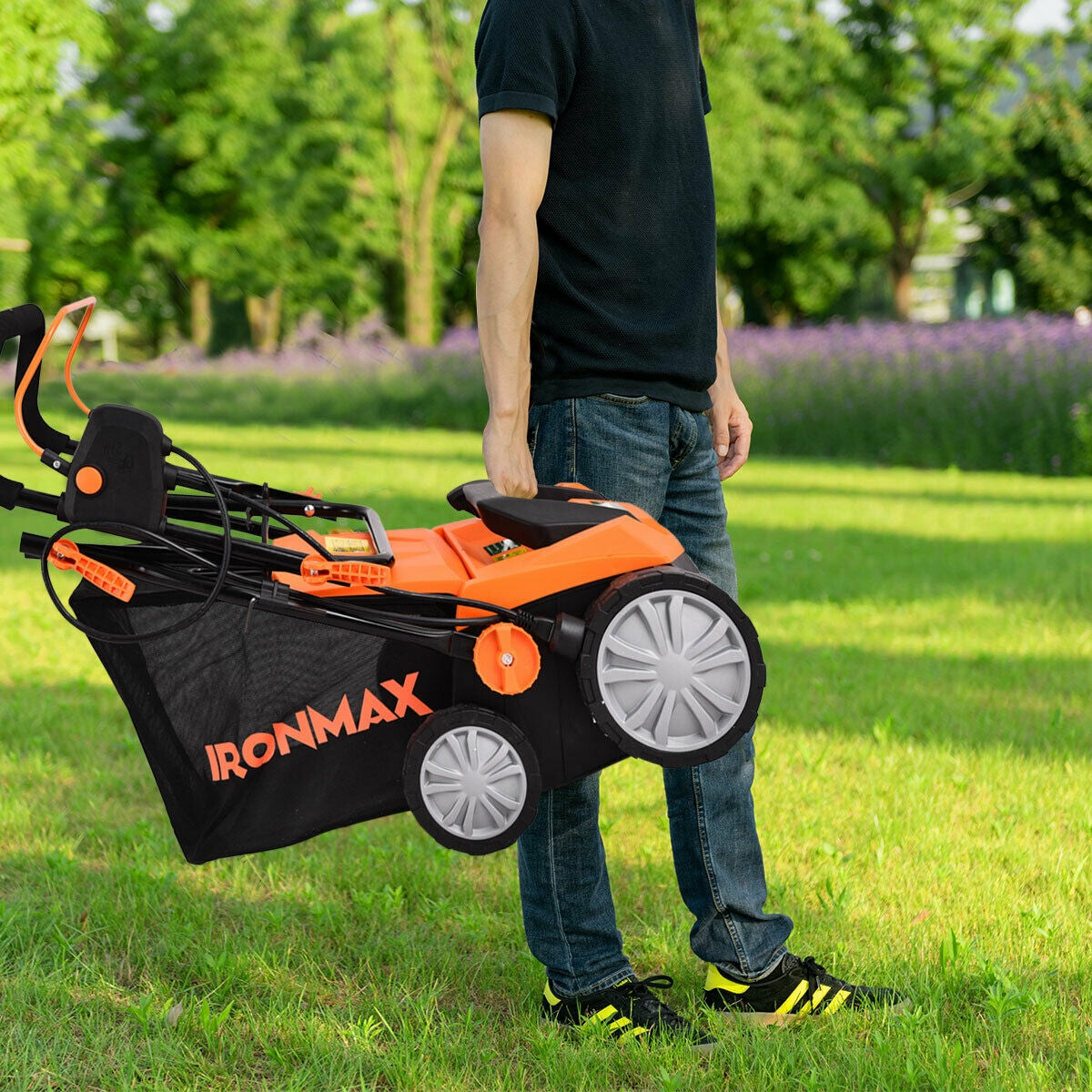 15 Inch 13 Amp Electric Scarifier with Collection Bag and Removable Blades, Orange Garden Tools at Gallery Canada