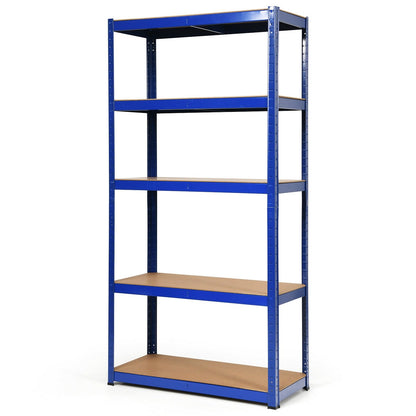 72 Inch Storage Rack with 5 Adjustable Shelves for Books Kitchenware, Navy - Gallery Canada