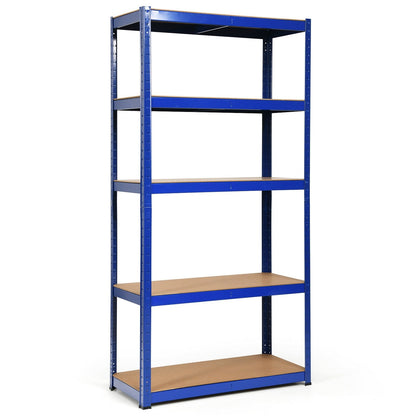 72 Inch Storage Rack with 5 Adjustable Shelves for Books Kitchenware, Navy - Gallery Canada