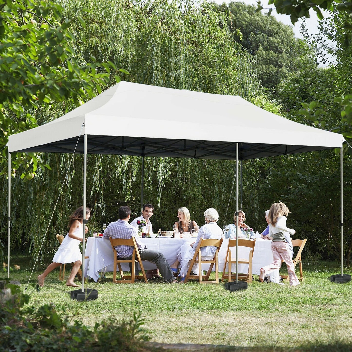 6 pieces Weight Plates Patio Canopy Tent Gazebo Shade Umbrella Water Filled, Black Outdoor Umbrella Bases   at Gallery Canada