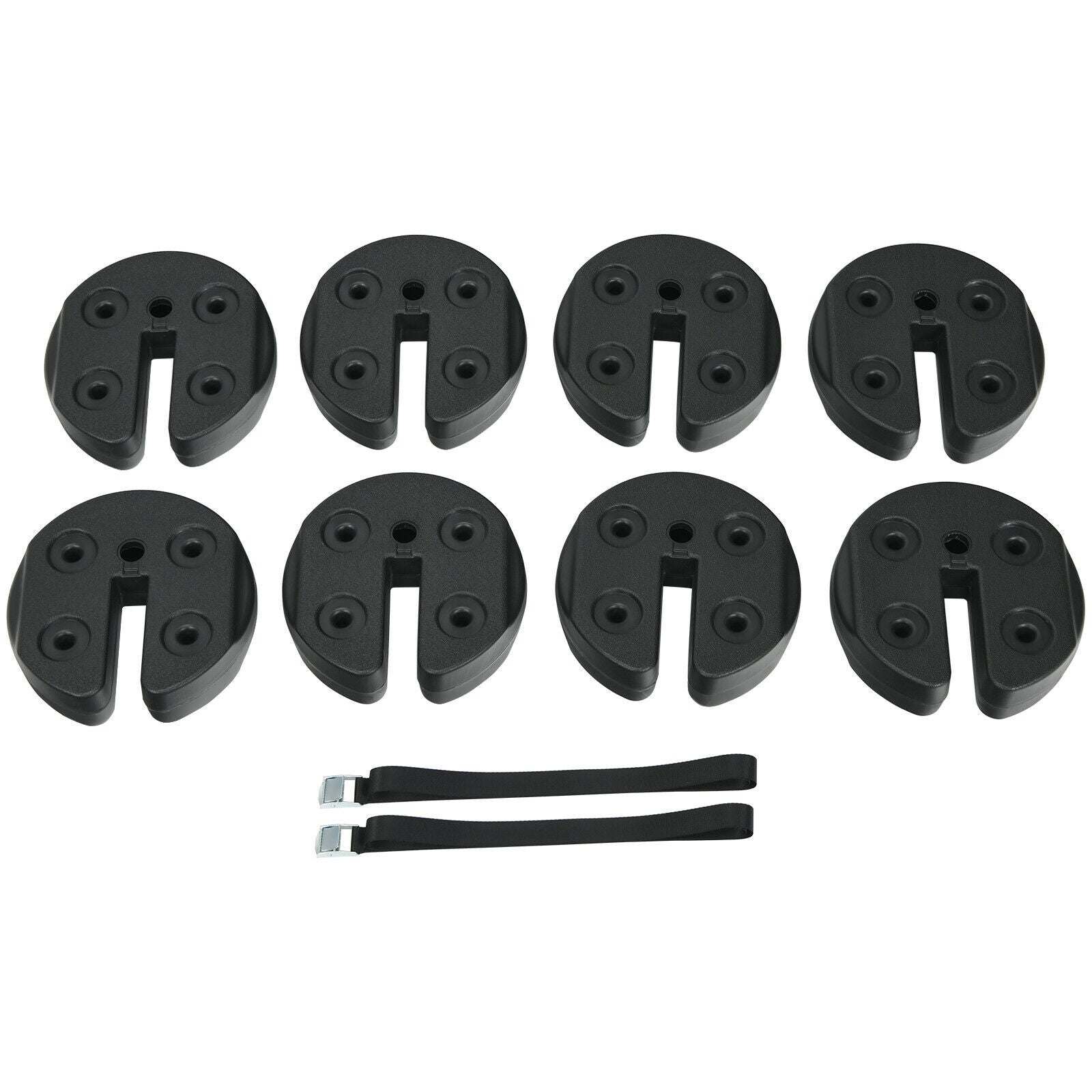 Set of 8 Canopy Weights 40lbs Weight Plate Kit with No-Pinch Design, Black Outdoor Umbrella Bases at Gallery Canada