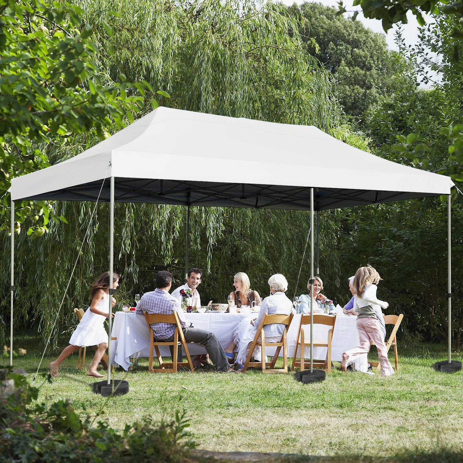 Set of 8 Canopy Weights 40lbs Weight Plate Kit with No-Pinch Design, Black Outdoor Umbrella Bases at Gallery Canada