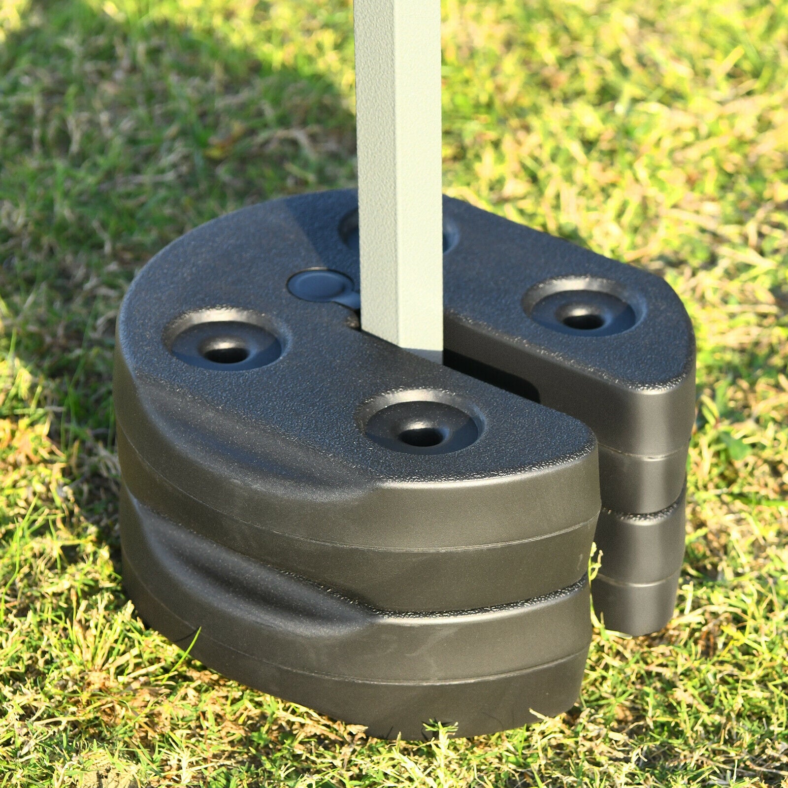 Set of 8 Canopy Weights 40lbs Weight Plate Kit with No-Pinch Design, Black Outdoor Umbrella Bases at Gallery Canada