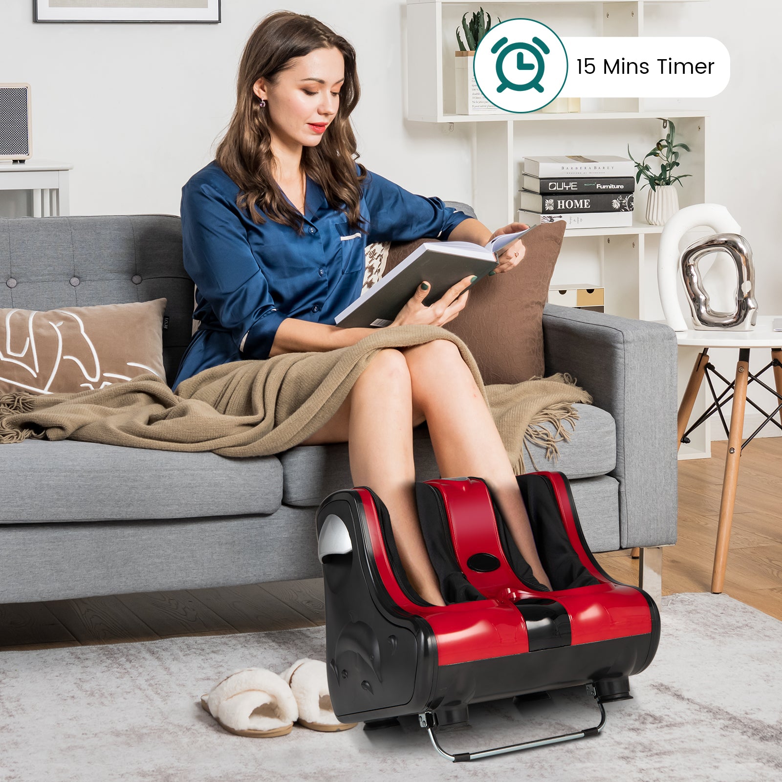 Shiatsu Kneading Rolling Vibration Heating Foot Massager, Red Foot Massager   at Gallery Canada