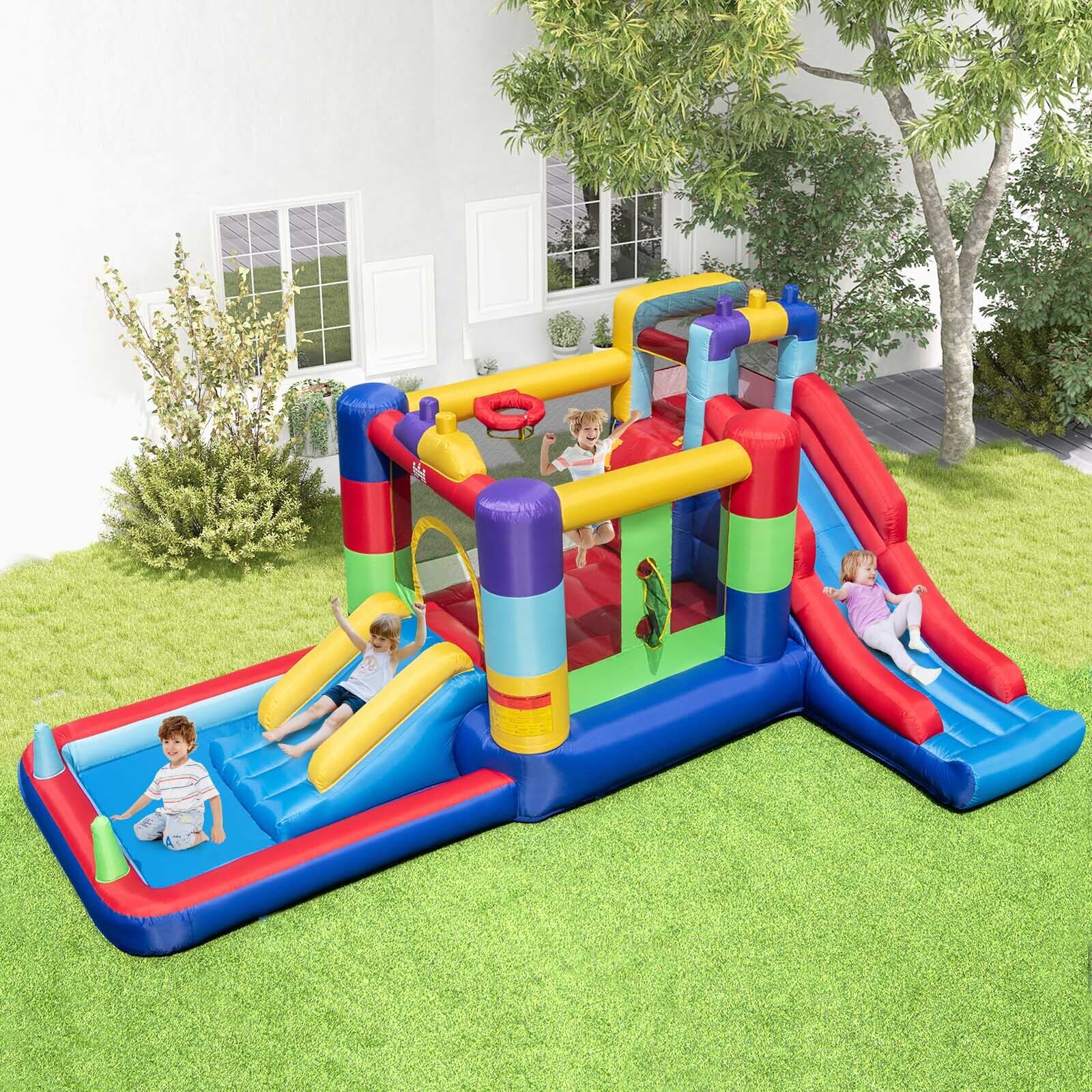 Inflatable Bounce House with 680W Blower and Ball Pit, Multicolor Bounce House at Gallery Canada