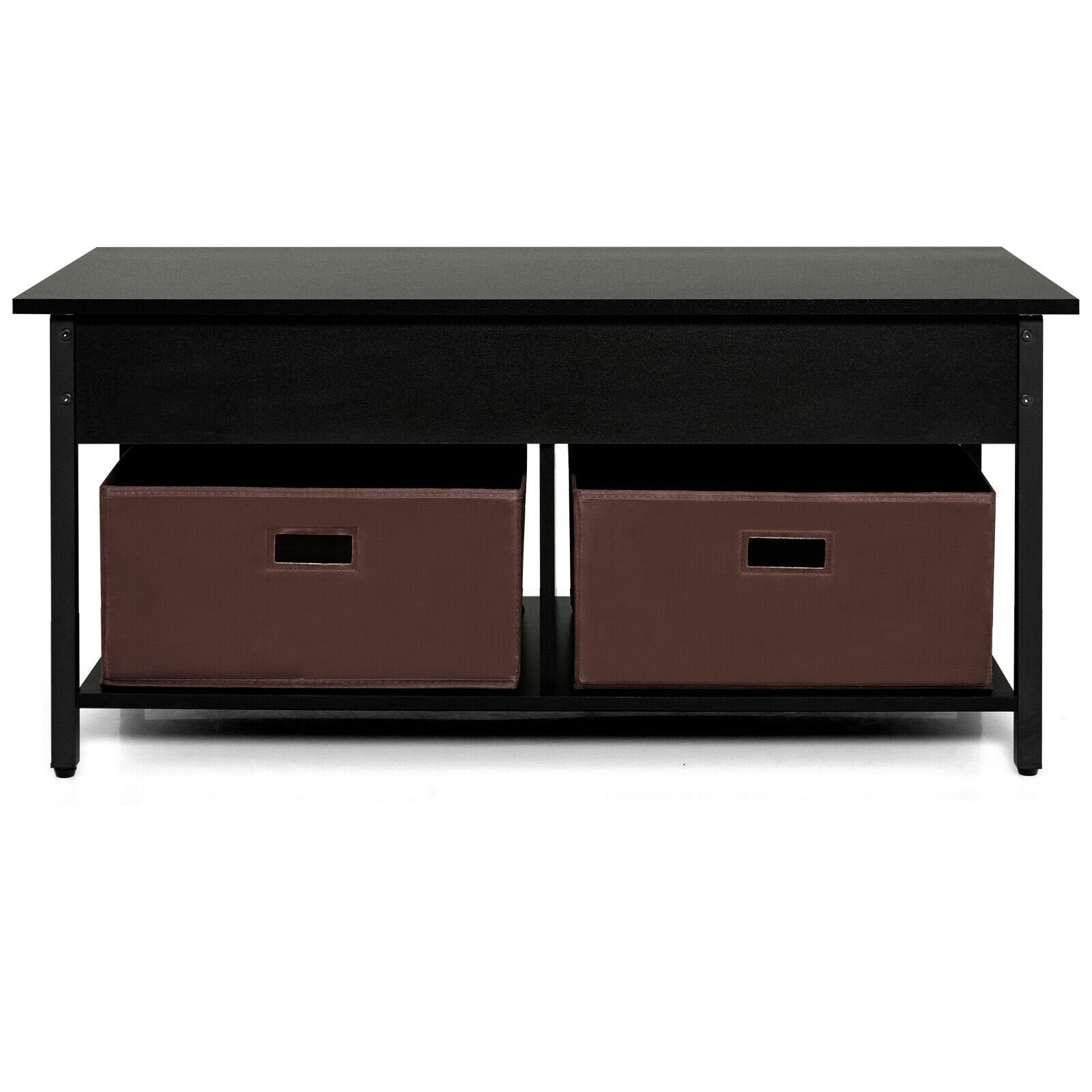 Lift Top Coffee Table Central Table with Drawers and Hidden Compartment for Living Room, Black Coffee Tables   at Gallery Canada