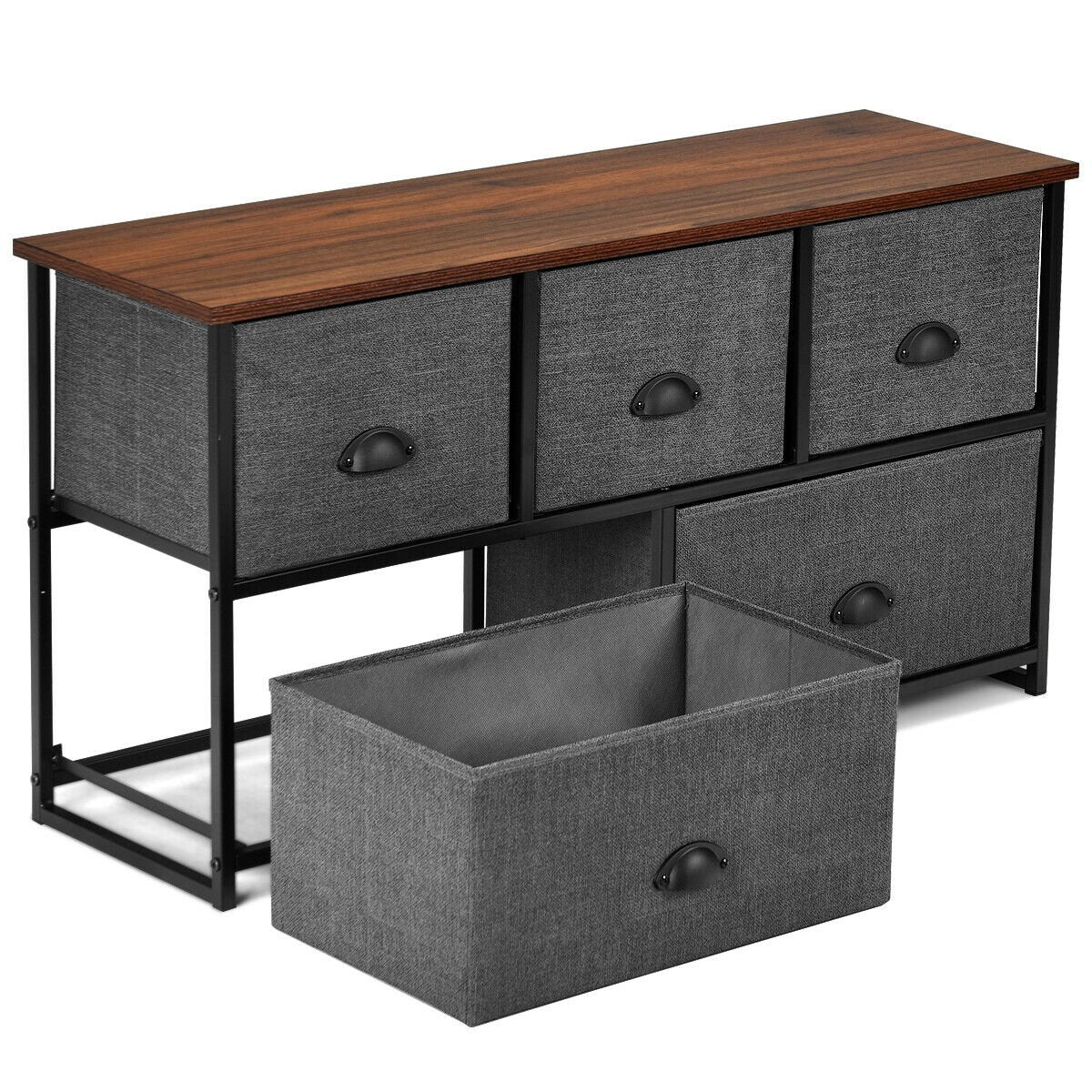 Wood Dresser Storage Unit Side Table Display Organizer, Gray Dressers & Chests   at Gallery Canada