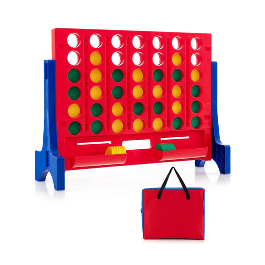 Jumbo 4-to-Score Connect Game Set with Carrying Bag and 42 Coins, Blue - Gallery Canada