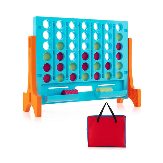 Jumbo 4-to-Score Connect Game Set with Carrying Bag and 42 Coins, Orange - Gallery Canada