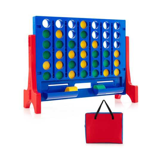 Jumbo 4-to-Score Connect Game Set with Carrying Bag and 42 Coins, Red - Gallery Canada