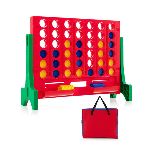 Jumbo 4-to-Score Connect Game Set with Carrying Bag and 42 Coins, Green - Gallery Canada