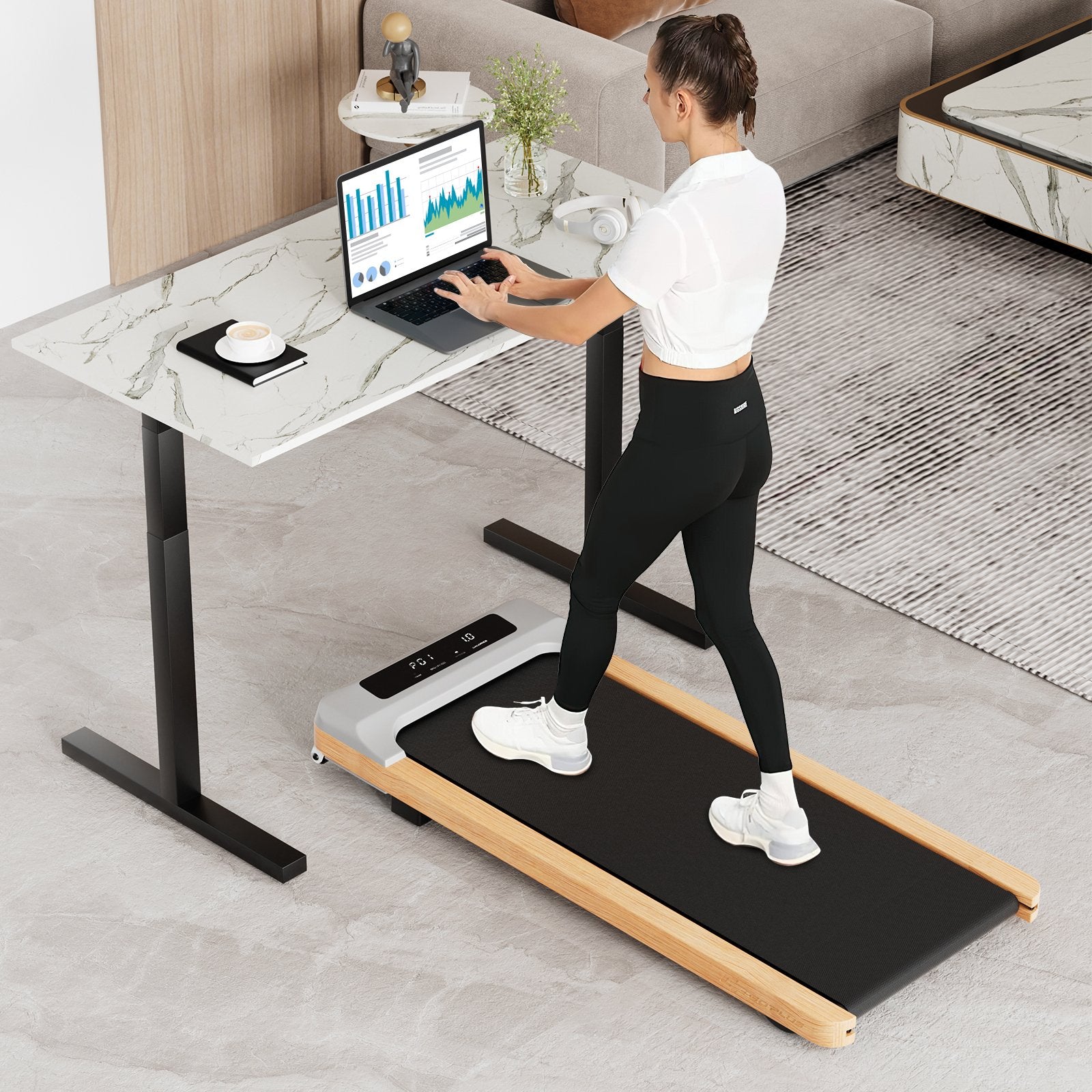 Under Desk Treadmill with Remote Control and LED Display for Home Office Treadmills   at Gallery Canada