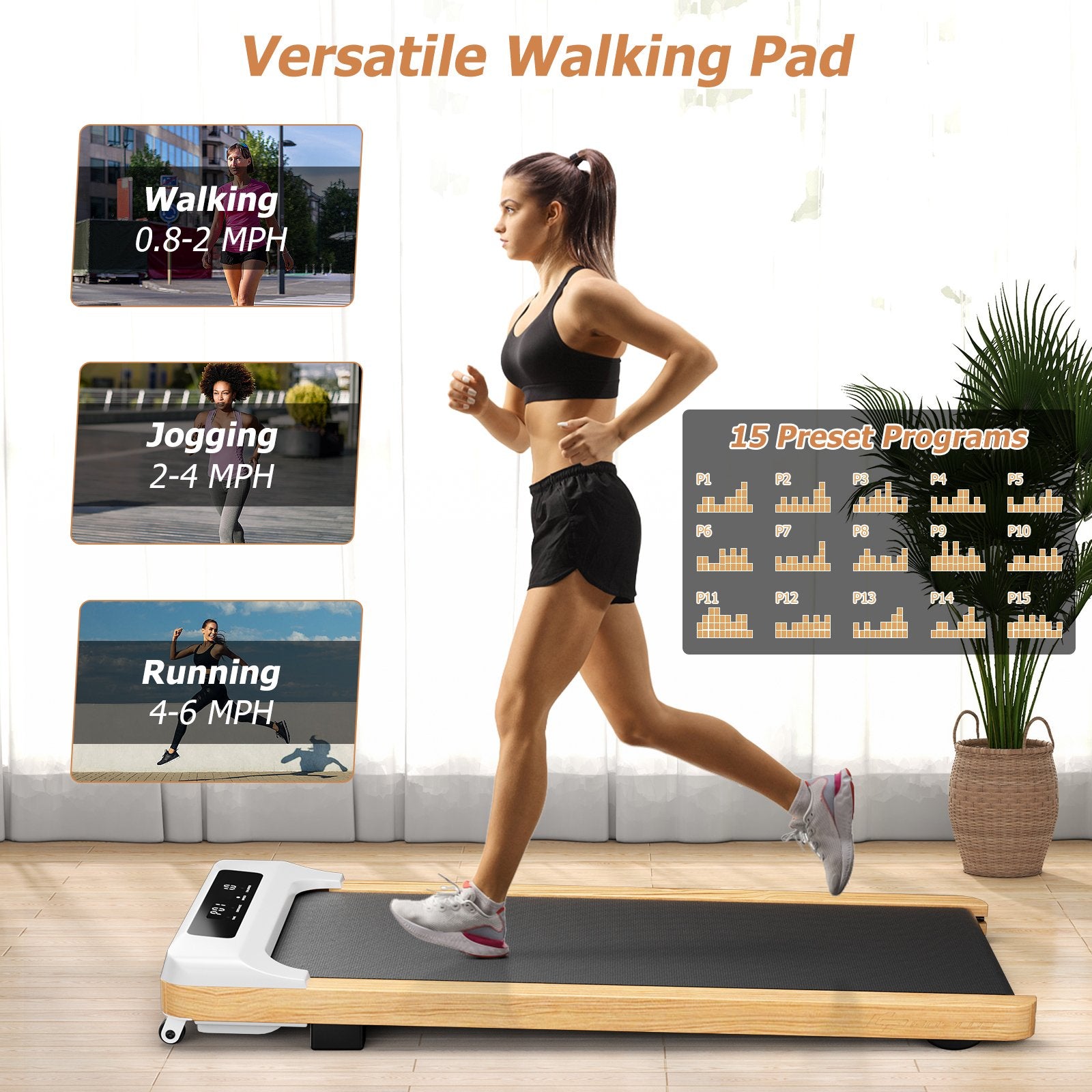 Under Desk Treadmill with Remote Control and LED Display for Home Office Treadmills   at Gallery Canada