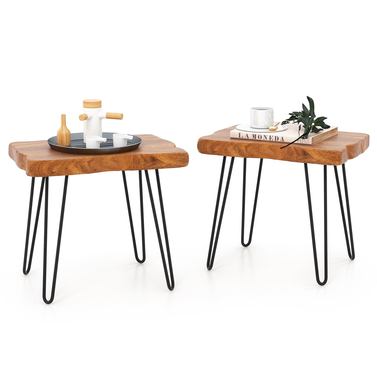 Rectangular Reclaimed Recycled Teak Wood End Table, Brown End & Side Tables   at Gallery Canada