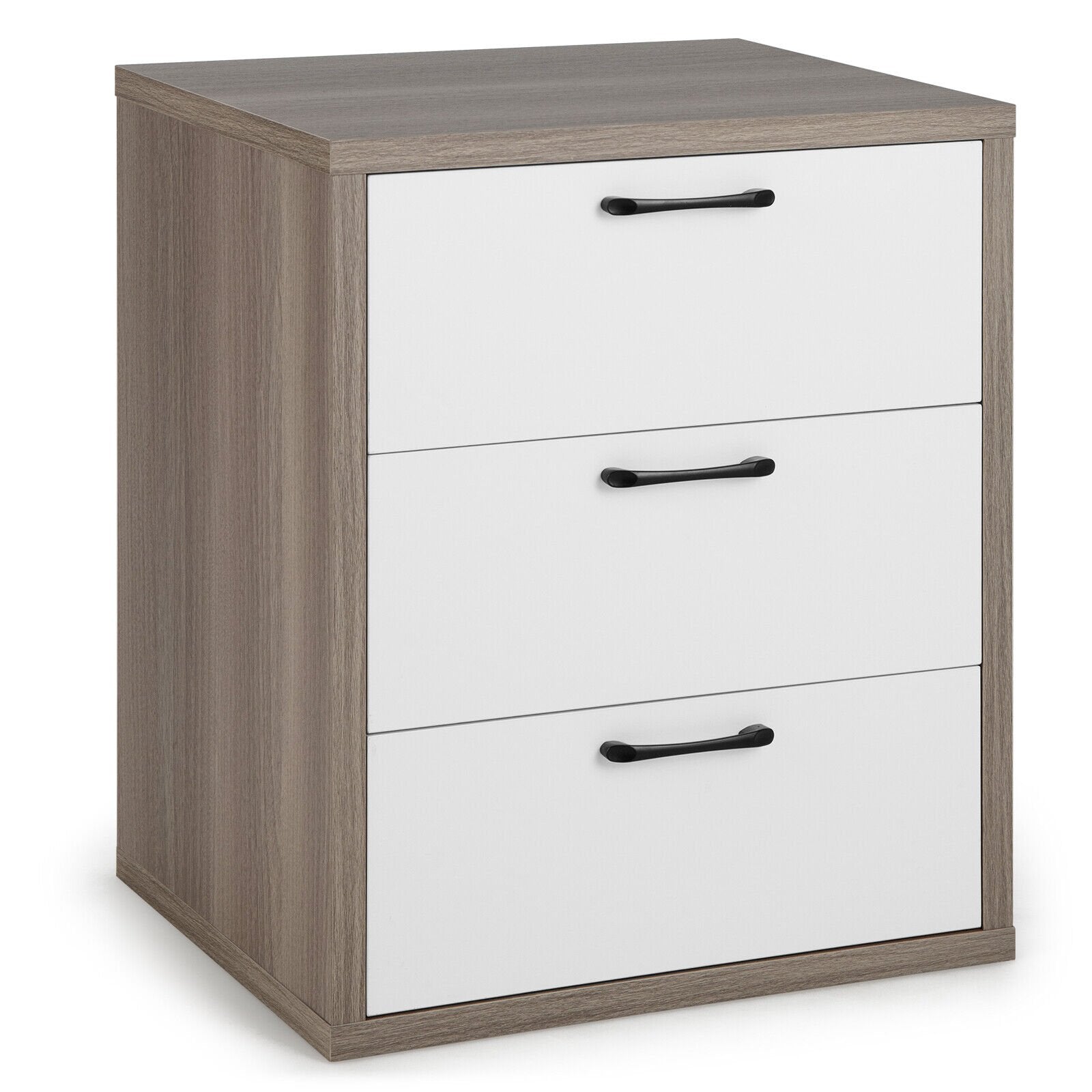 3 Slide-out Drawers Modern Dresser with Wide Storage Space, Gray & White Dressers & Chests   at Gallery Canada