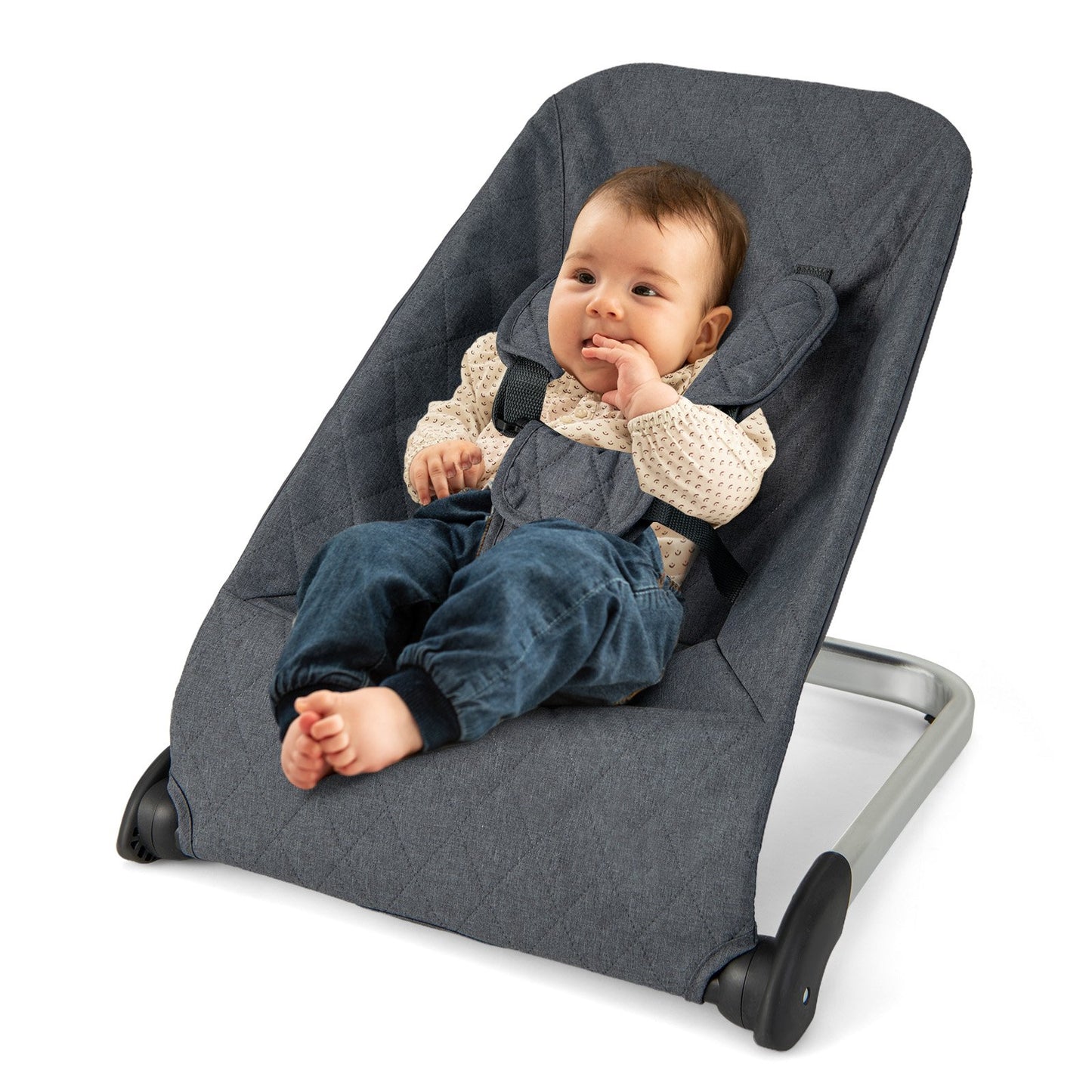 Baby Bouncer Seat with Aluminum and Metal Frame, Gray Baby Bouncer & Rocker   at Gallery Canada