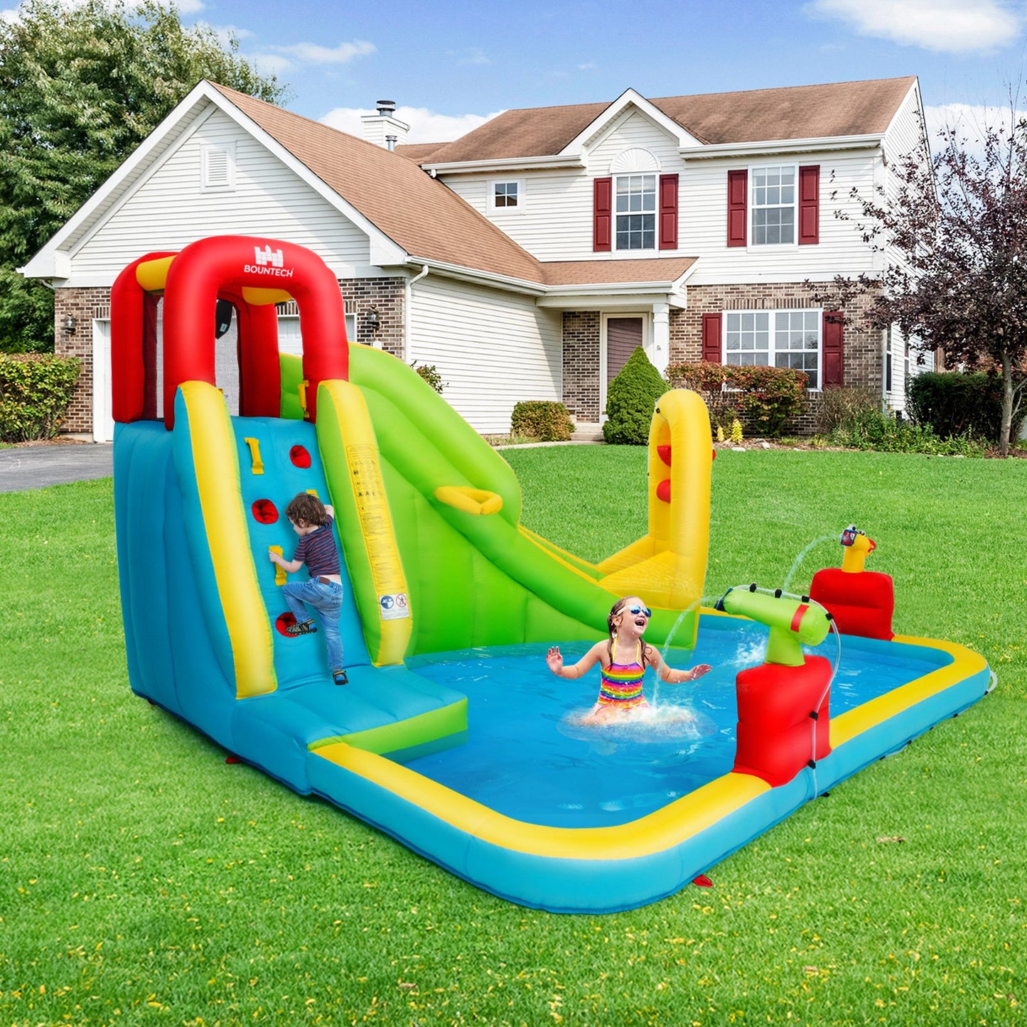 Outdoor Inflatable Water Bounce House with 480W Blower - Gallery Canada