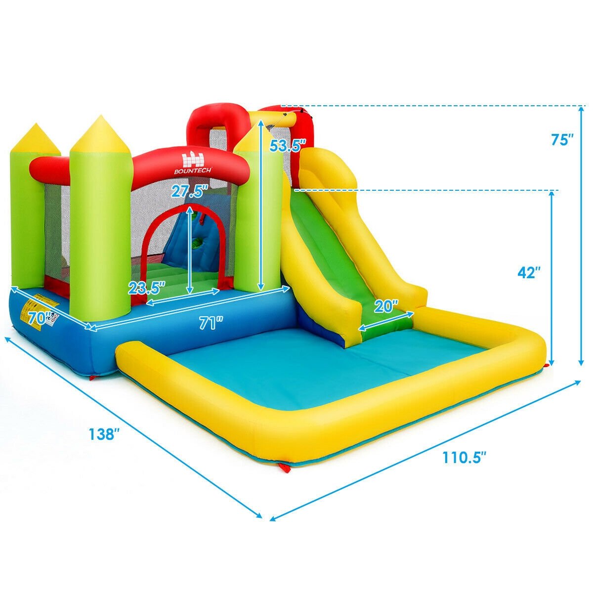 Inflatable Bounce House Water Slide Jump Bouncer without Blower Bounce House   at Gallery Canada