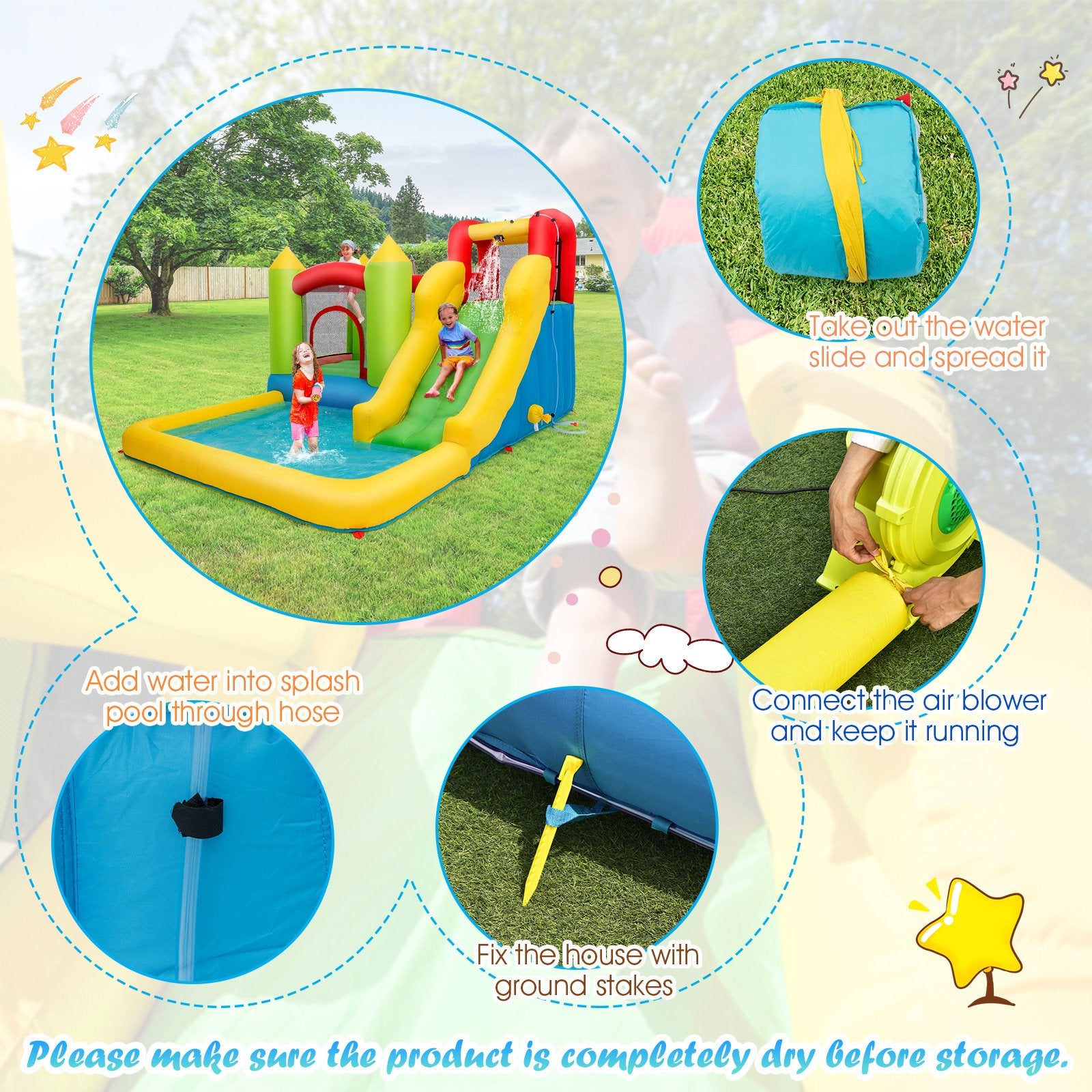 Outdoor Inflatable Bounce House with 480 W Blower Bounce House   at Gallery Canada