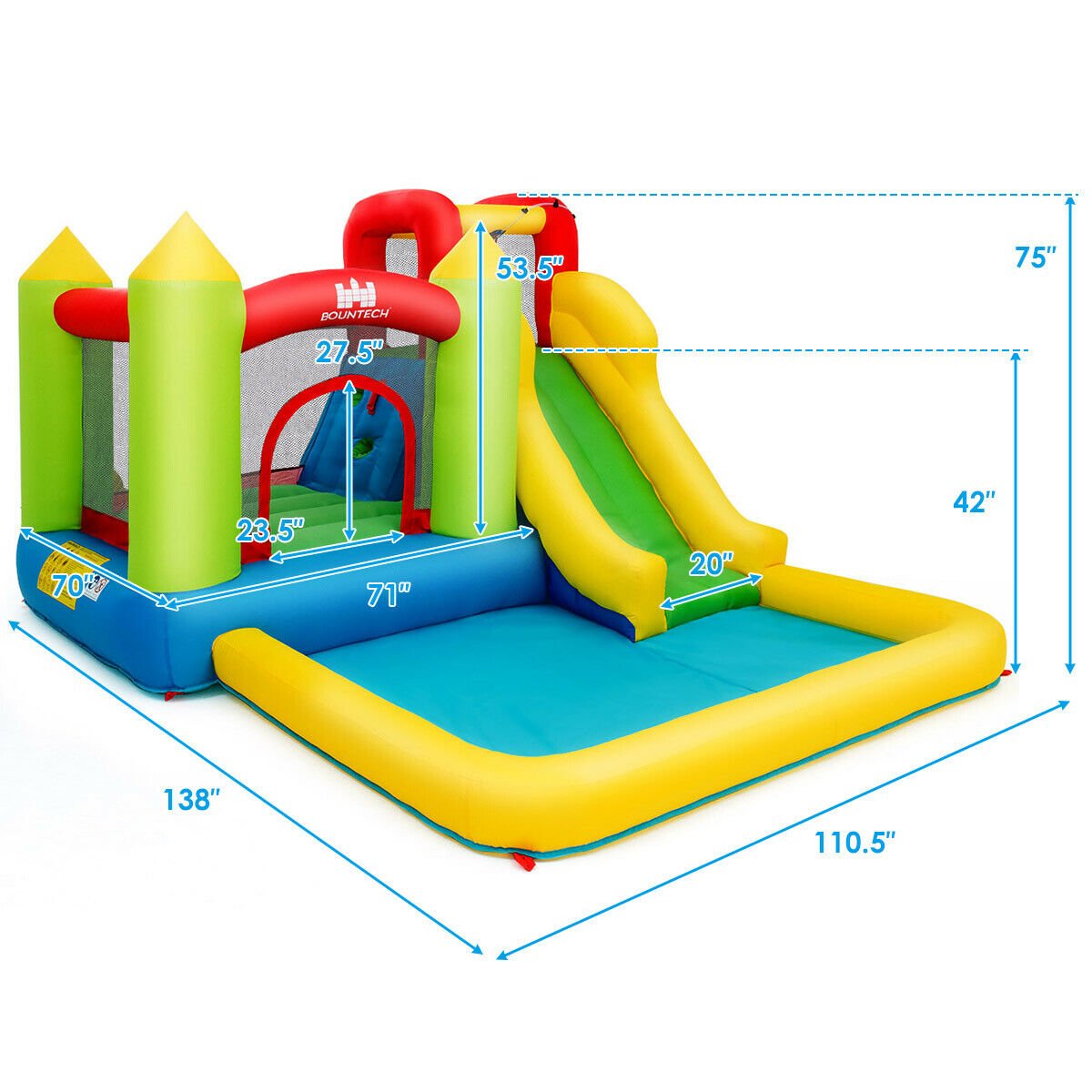 Outdoor Inflatable Bounce House with 480 W Blower Bounce House   at Gallery Canada