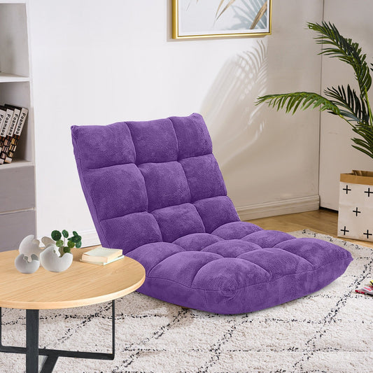 Adjustable 14-position Cushioned Floor Chair, Purple Floor Chairs   at Gallery Canada