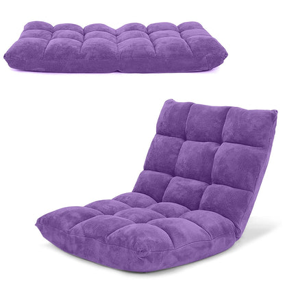 Adjustable 14-position Cushioned Floor Chair, Purple Floor Chairs   at Gallery Canada