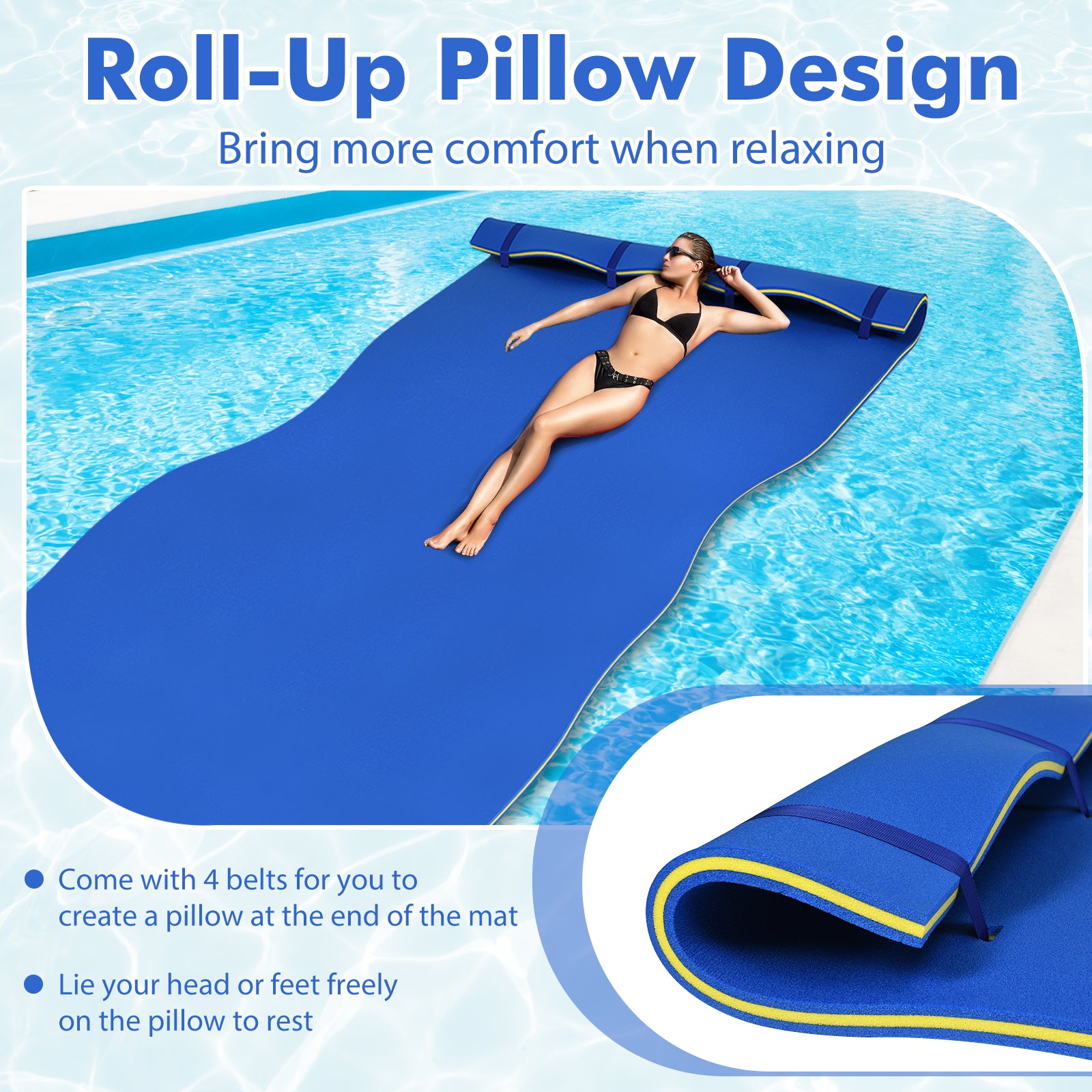 3 Layer Water Pad Foam Mat, Blue Swimming at Gallery Canada