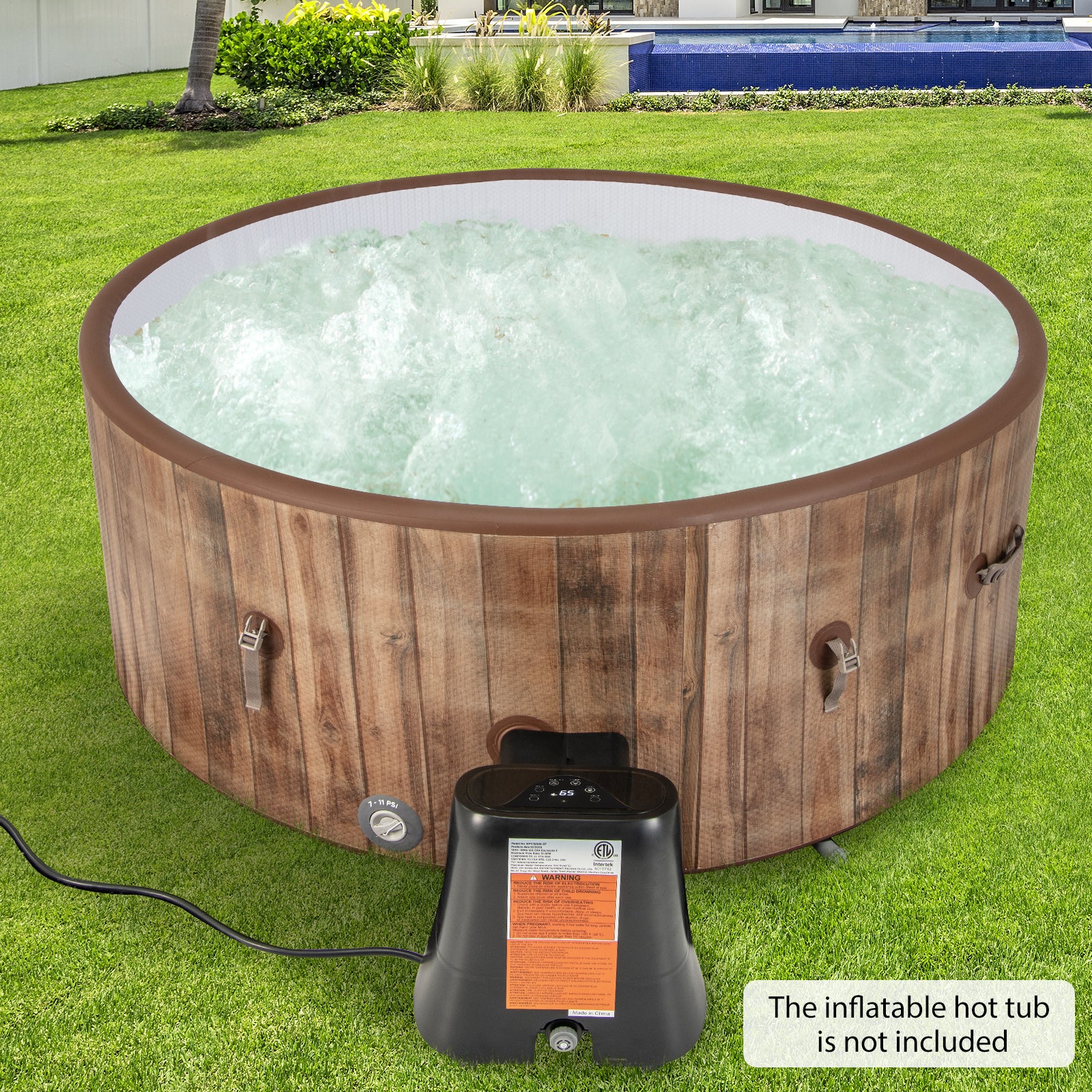 1350W Electric Heater Pump with Touch Panel and LED Display, Black Swimming Pools at Gallery Canada