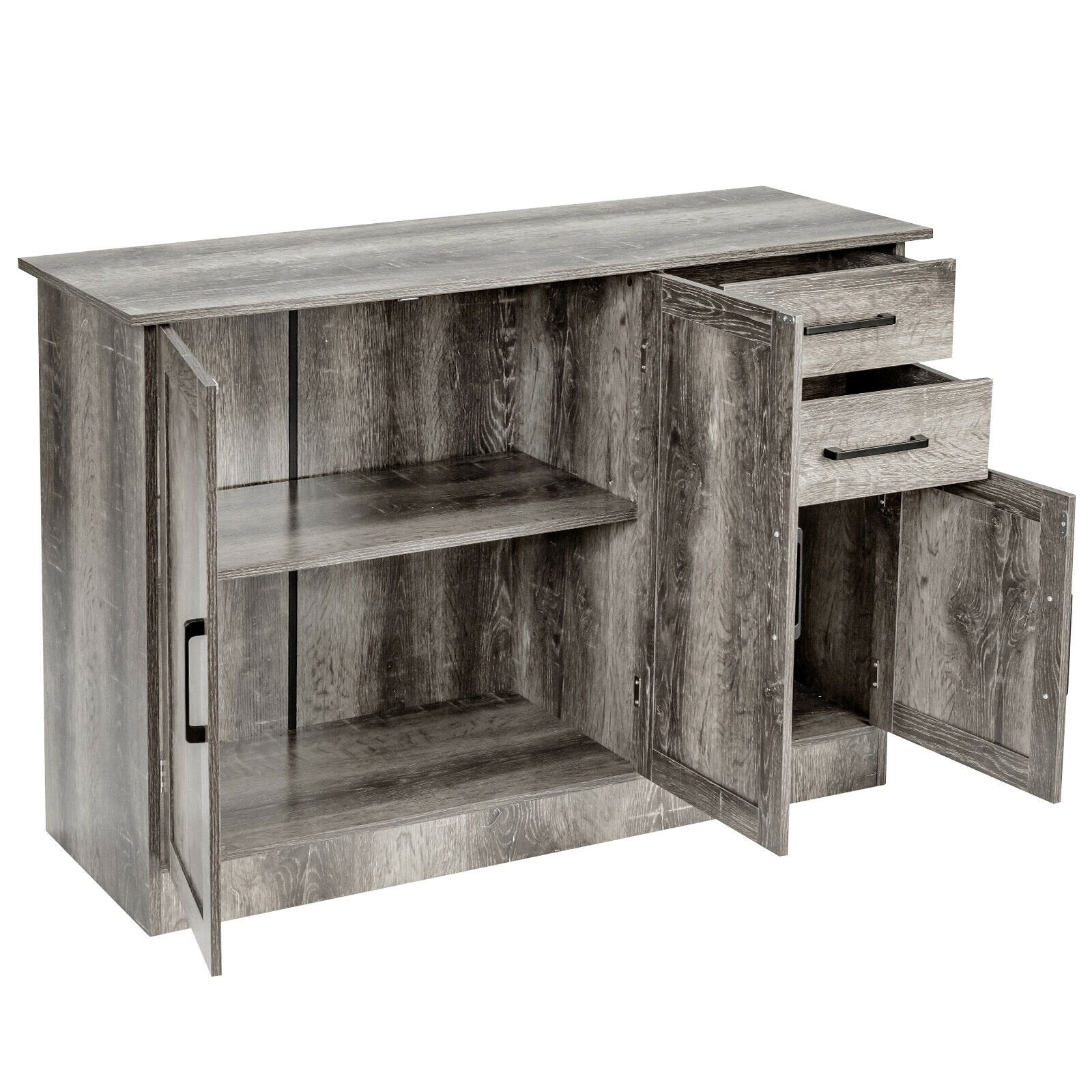 Buffet Storage Cabinet  Kitchen Sideboard with 2 Drawers, Gray Sideboards Cabinets & Buffets   at Gallery Canada