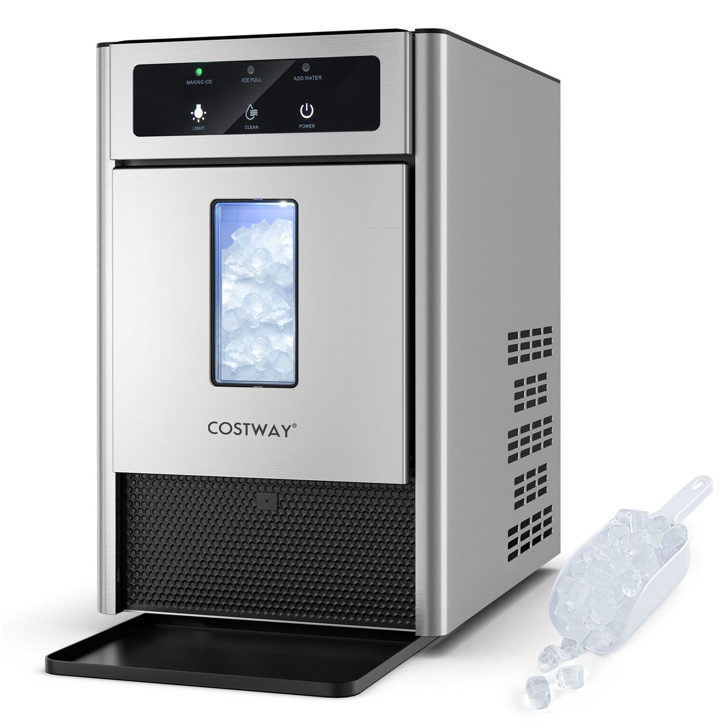 Countertop Nugget Ice Maker with Ice Scoop and Water Tray Ice Makers   at Gallery Canada