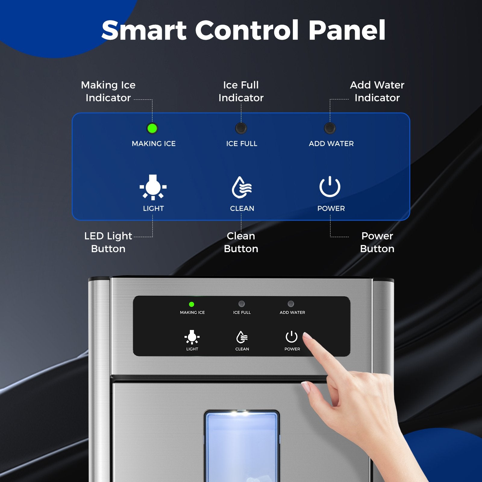 Countertop Nugget Ice Maker with Ice Scoop and Water Tray Ice Makers   at Gallery Canada