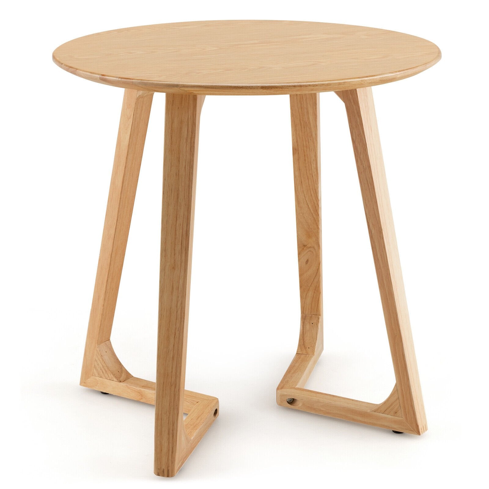 24 Inch Round End Table with Adjustable Foot Pads Natural, Natural - Gallery Canada