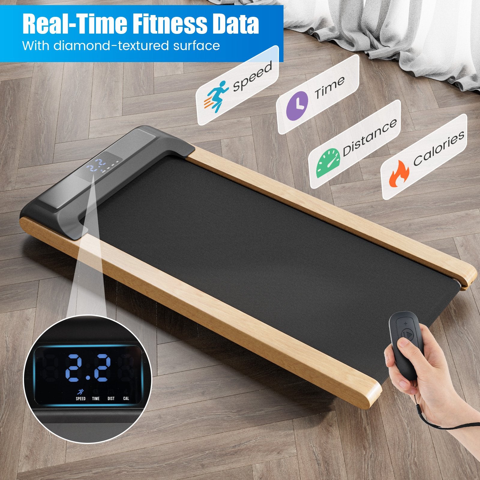 3-in-1 Walking Pad with Remote and Smart APP Control for Home Office, Black Treadmills   at Gallery Canada