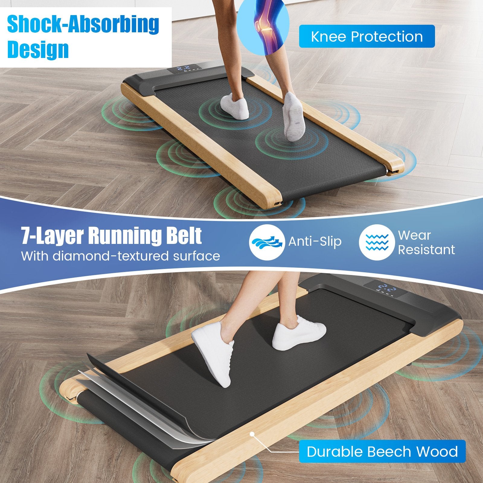 3-in-1 Walking Pad with Remote and Smart APP Control for Home Office, Black Treadmills   at Gallery Canada