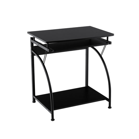 Spacious Wooden PC Laptop Computer Desk, Black - Gallery Canada