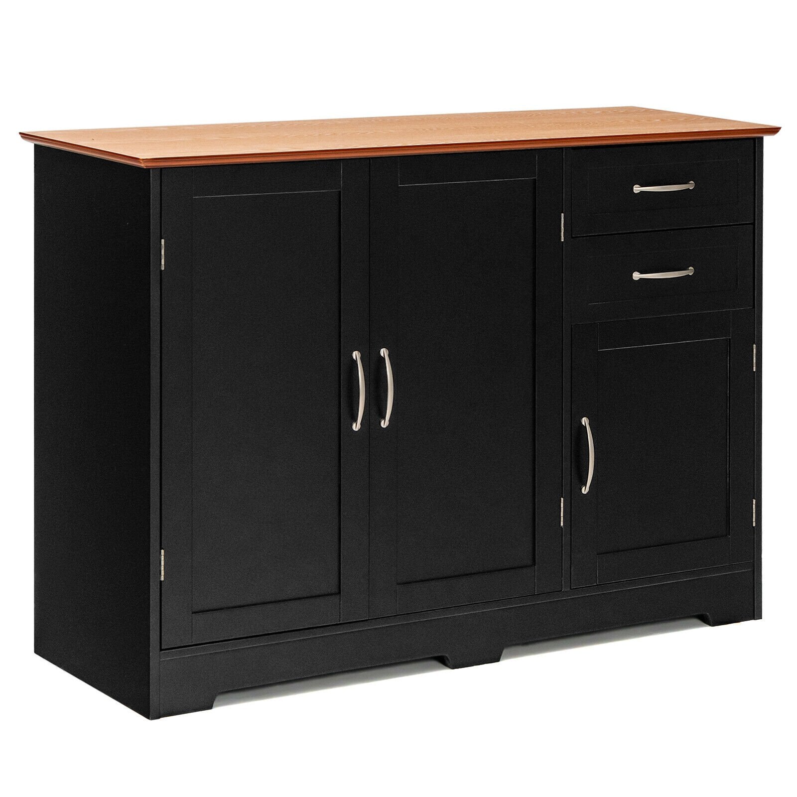 Buffet Storage Cabinet with 2-Door Cabinet and 2 Drawers, Black Sideboards Cabinets & Buffets   at Gallery Canada