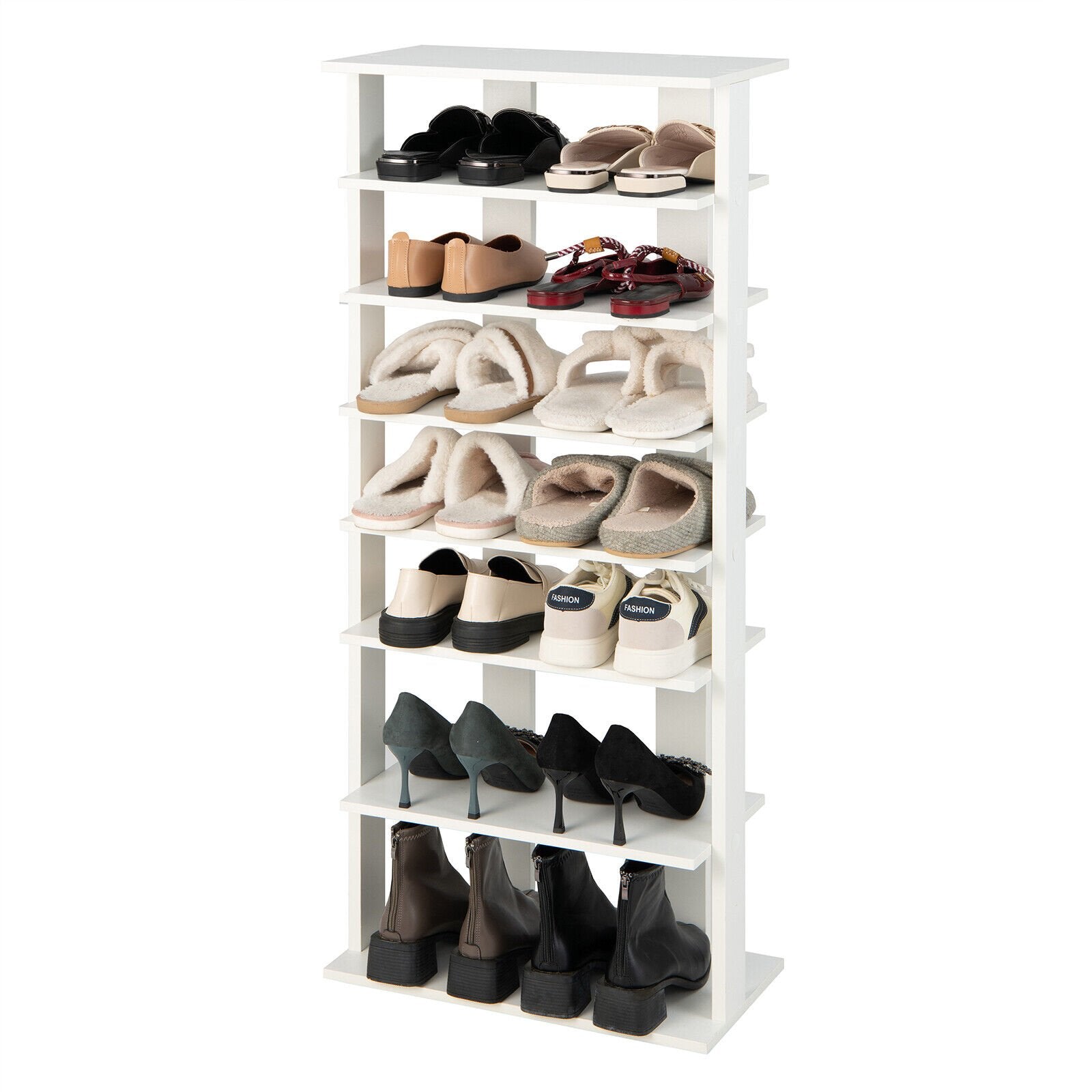 7 Tiers Vertical Shoe Rack for Front Door, White Shoe Racks & Storage Benches   at Gallery Canada