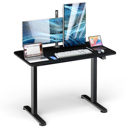 Electric Standing Desk Adjustable Stand up Computer Desk Anti-collision, Black - Gallery Canada