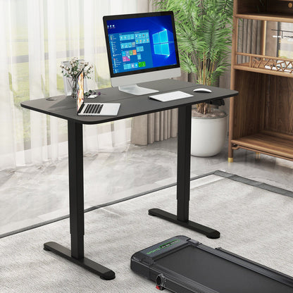 Electric Standing Desk Adjustable Stand up Computer Desk Anti-collision, Black - Gallery Canada