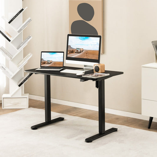 Electric Standing Desk Adjustable Stand up Computer Desk Anti-collision, Black - Gallery Canada