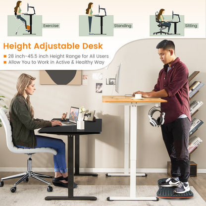 Electric Standing Desk Adjustable Stand up Computer Desk Anti-collision, Black - Gallery Canada