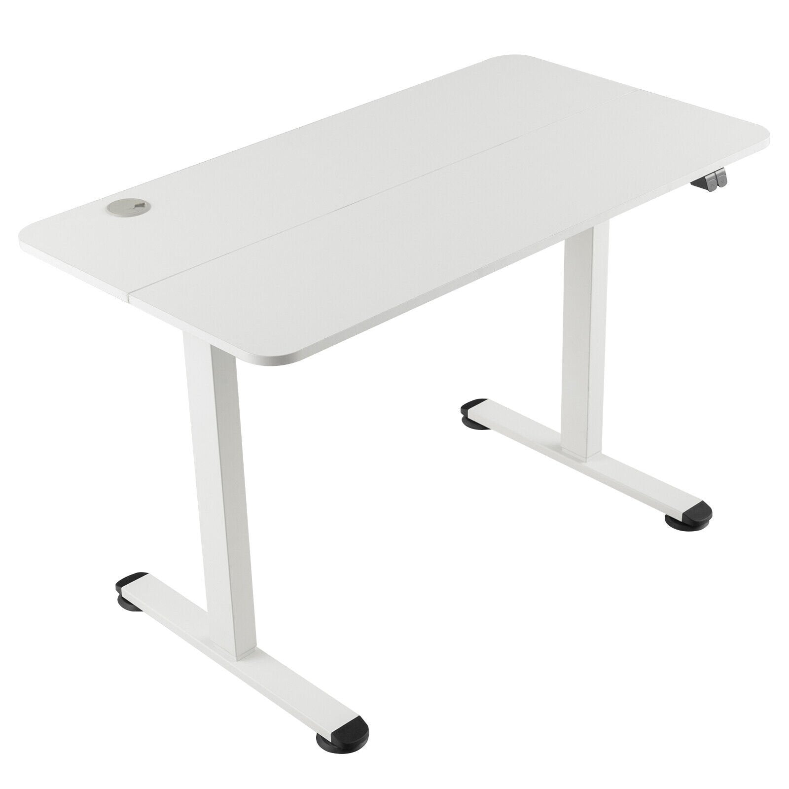 Electric Standing Desk Adjustable Stand up Computer Desk Anti-collision, White - Gallery Canada