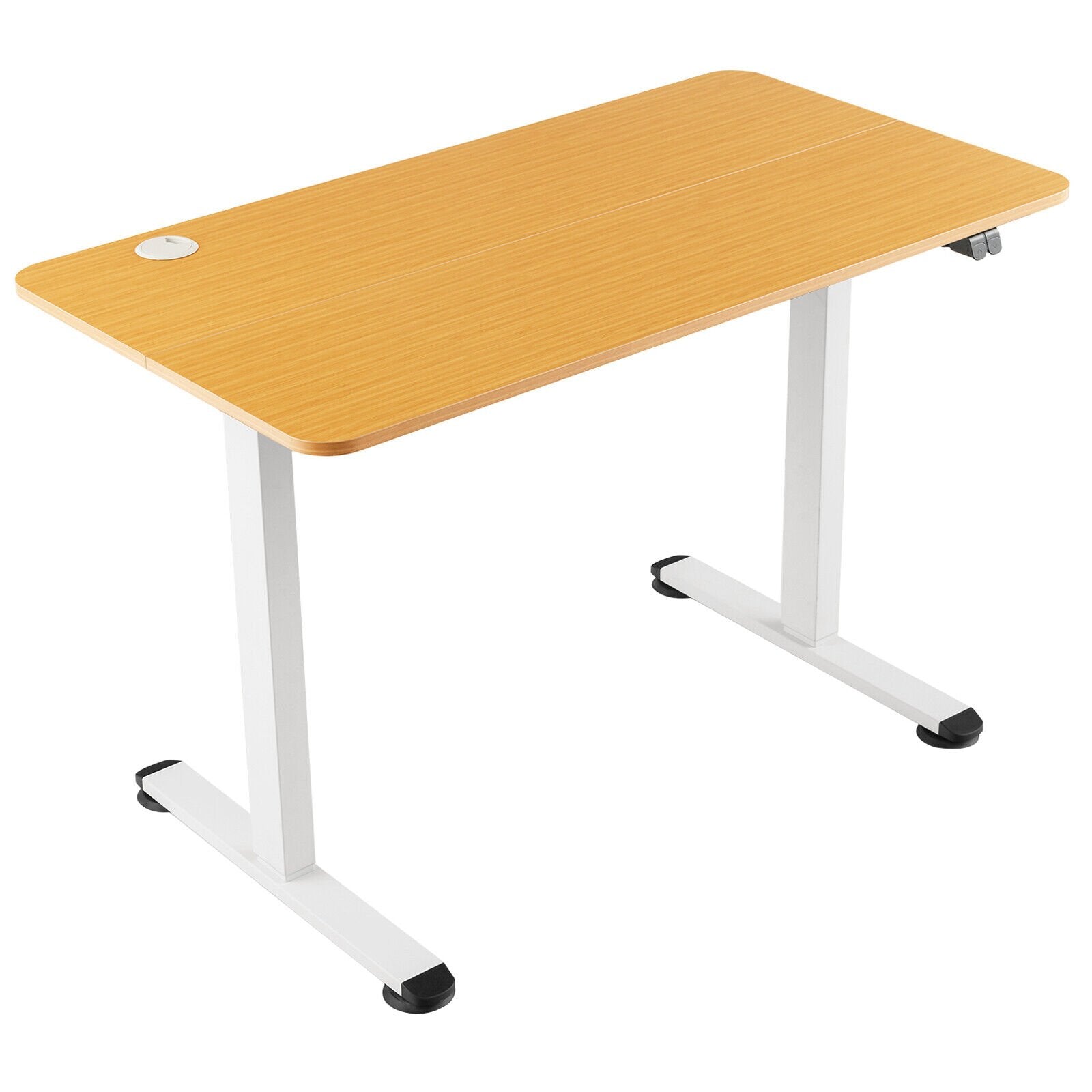 Electric Standing Desk Adjustable Stand up Computer Desk Anti-collision, Natural - Gallery Canada