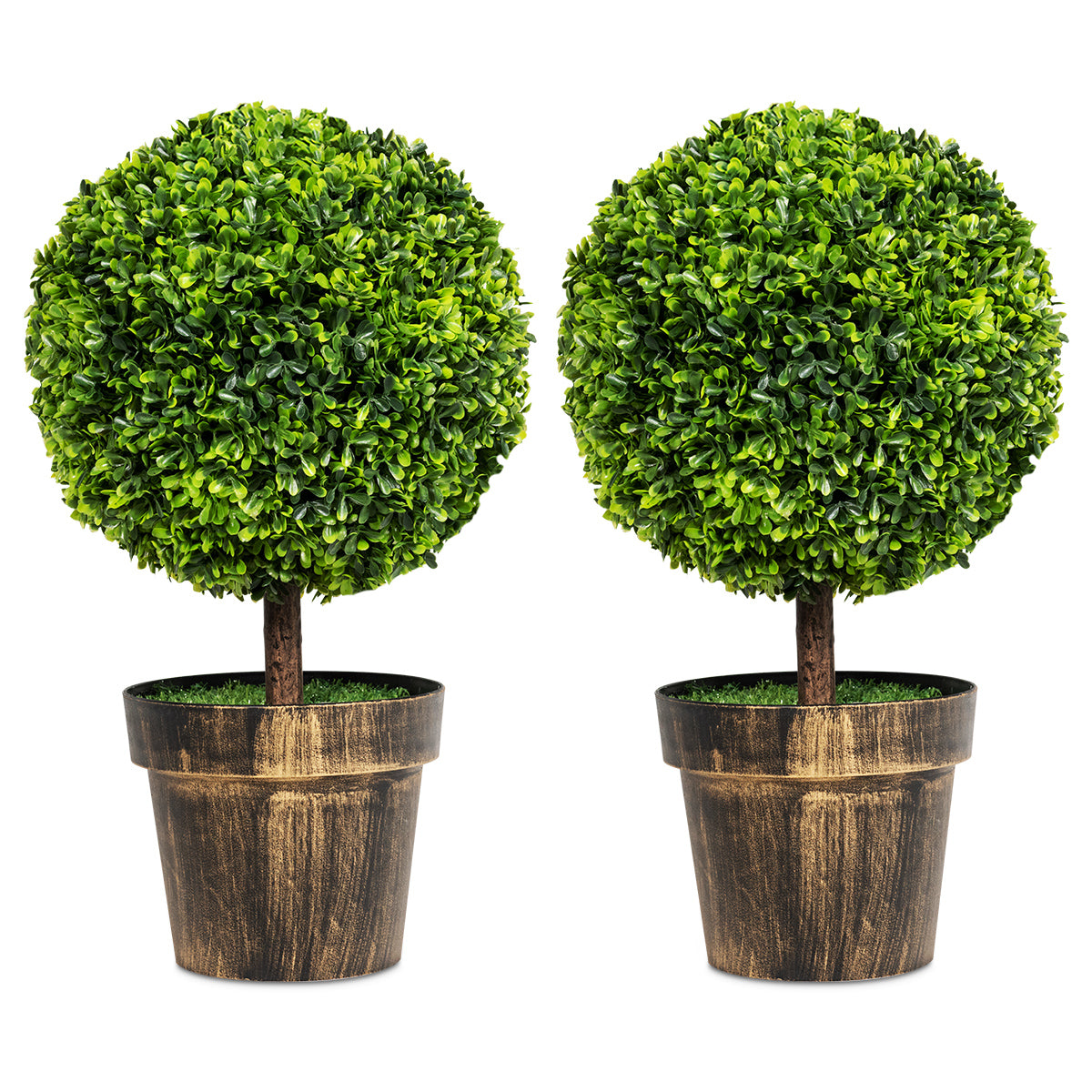 Artificial Ball Tree set of 2 with Natural Look and Water Resistance Faux Plants Options  at Gallery Canada